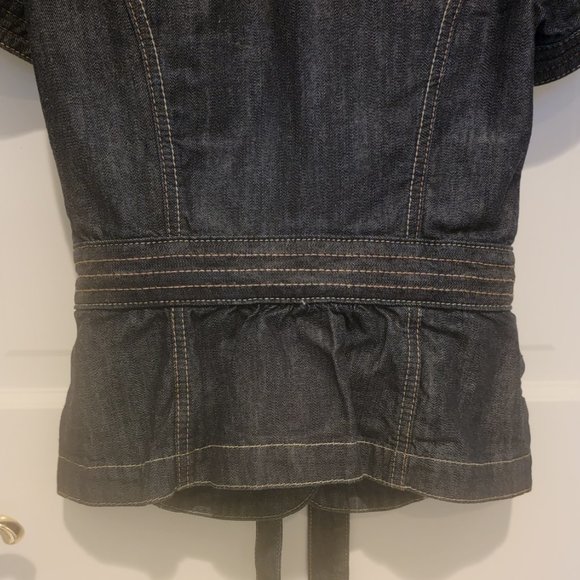 Guess Jeans Blue Denim Jacket with Tie - Picture 6 of 7